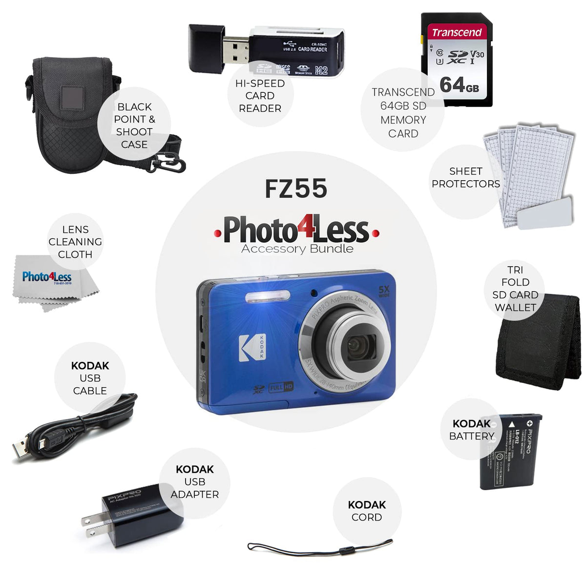Kodak PIXPRO FZ55 wide-angle lens captures expansive landscapes.