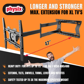 Physix 2120 VESA 400x400 compatible supports many TV models