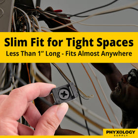 PHYXOLOGY SUPPLY durable polymer mount provides strong anchor during setup