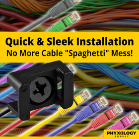 PHYXOLOGY SUPPLY sturdy bases prevent loose cords in a busy home office