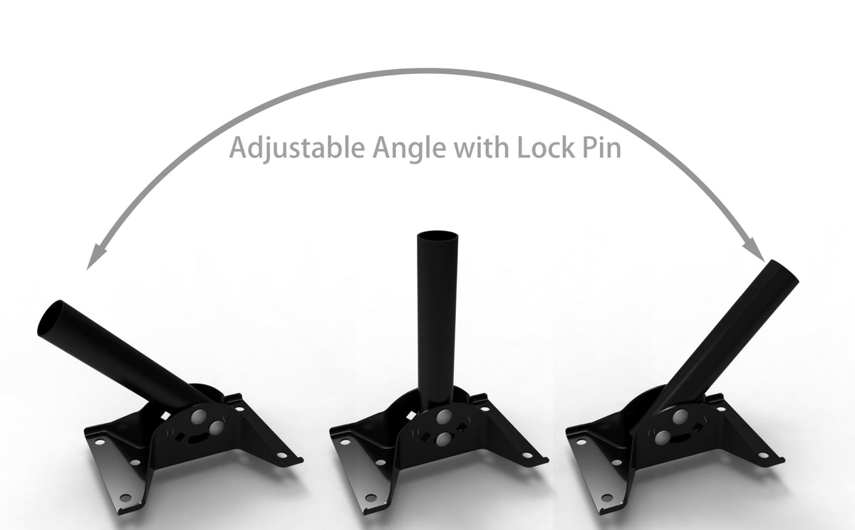 PIBIDI rotating pole with 66-inch arm enables flexible antenna alignment for best signal.