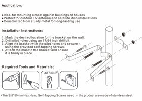 PIBIDI heavy-duty weatherproof steel bracket withstands outdoor conditions.