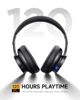 Picun B8 earcup closeup highlighting soft PU leather cushion and long-wear comfort