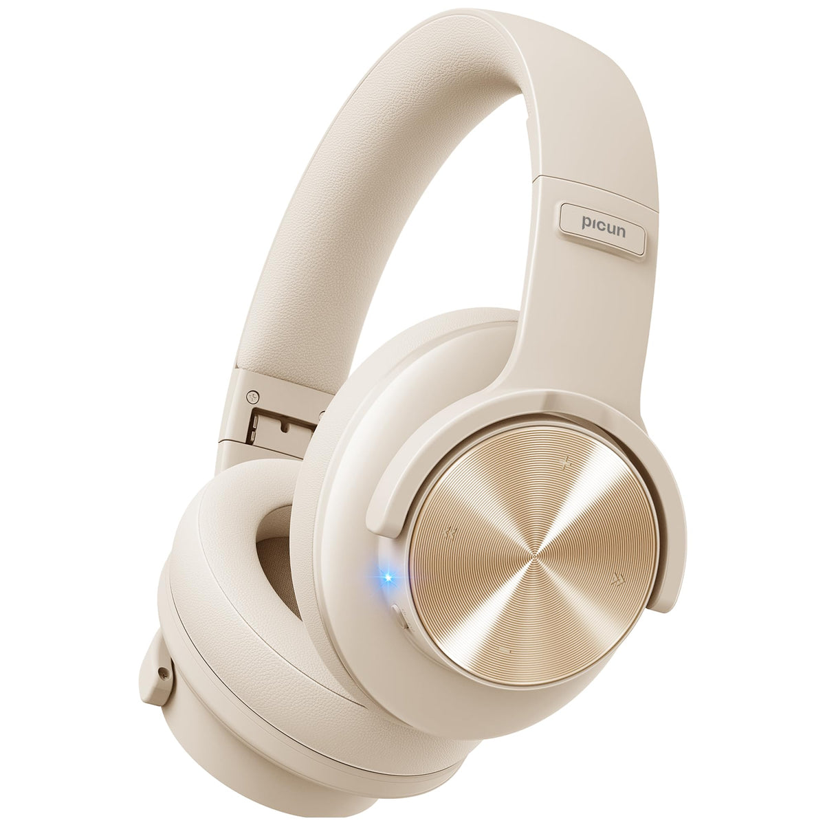 Picun B8 front view showing khaki finish and sleek branding for stylish listening