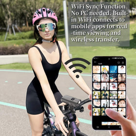 PIEPIE Bike Front Light Camera 64GB storage enables long ride footage