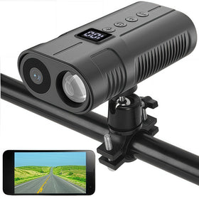 PIEPIE Bike Front Light Camera front view captures bright daytime and night rides