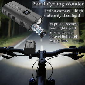 PIEPIE Bike Front Light Camera night ride view for immersive low-light footage