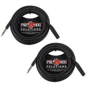 Pig Hog PHX14-25 headphone extension cable shows 25 ft reach for studio setups.
