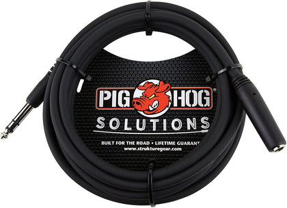 Pig Hog PHX14-10 headphone extension cable, 10 ft, ideal for studio monitoring.