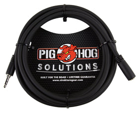 Pig Hog PHX35-10 full 10ft cable laid out showing reach and flexibility