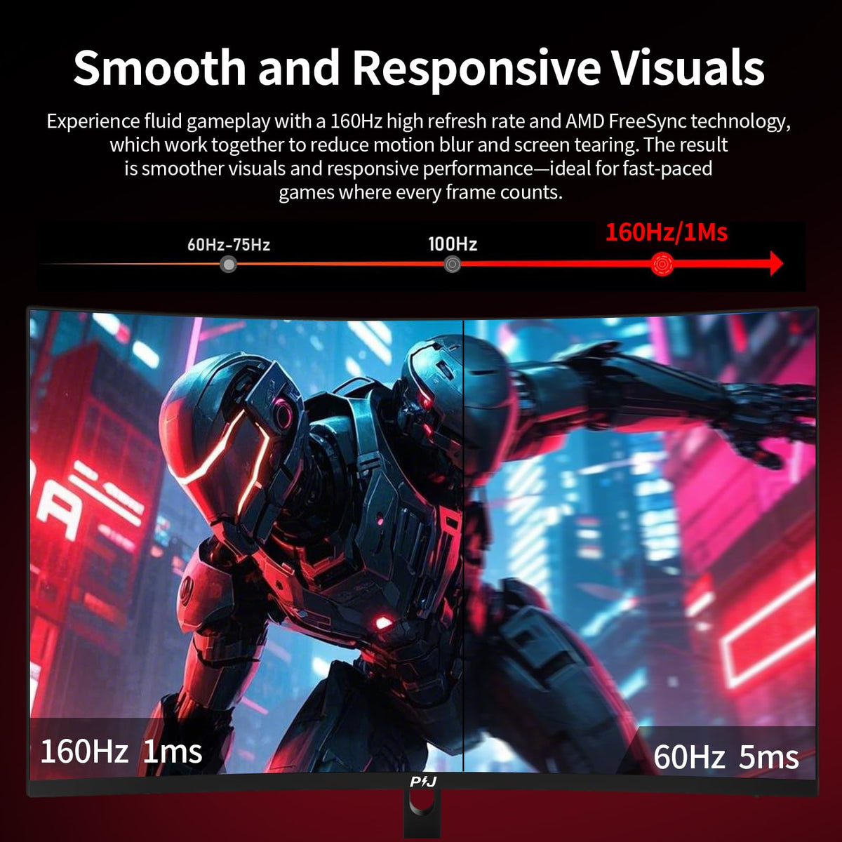 PIJ 1500R curved design enhances depth for cinematic and multitasking setups.