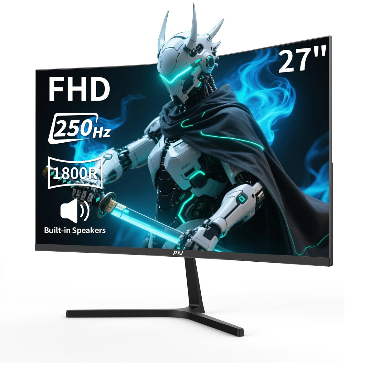 PIJ 27-inch curved gaming monitor with 250Hz for ultra-smooth action