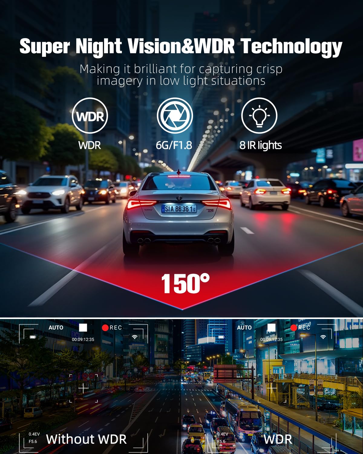 Pikidox Catcatch night vision with WDR enhances low-light license plate recognition.