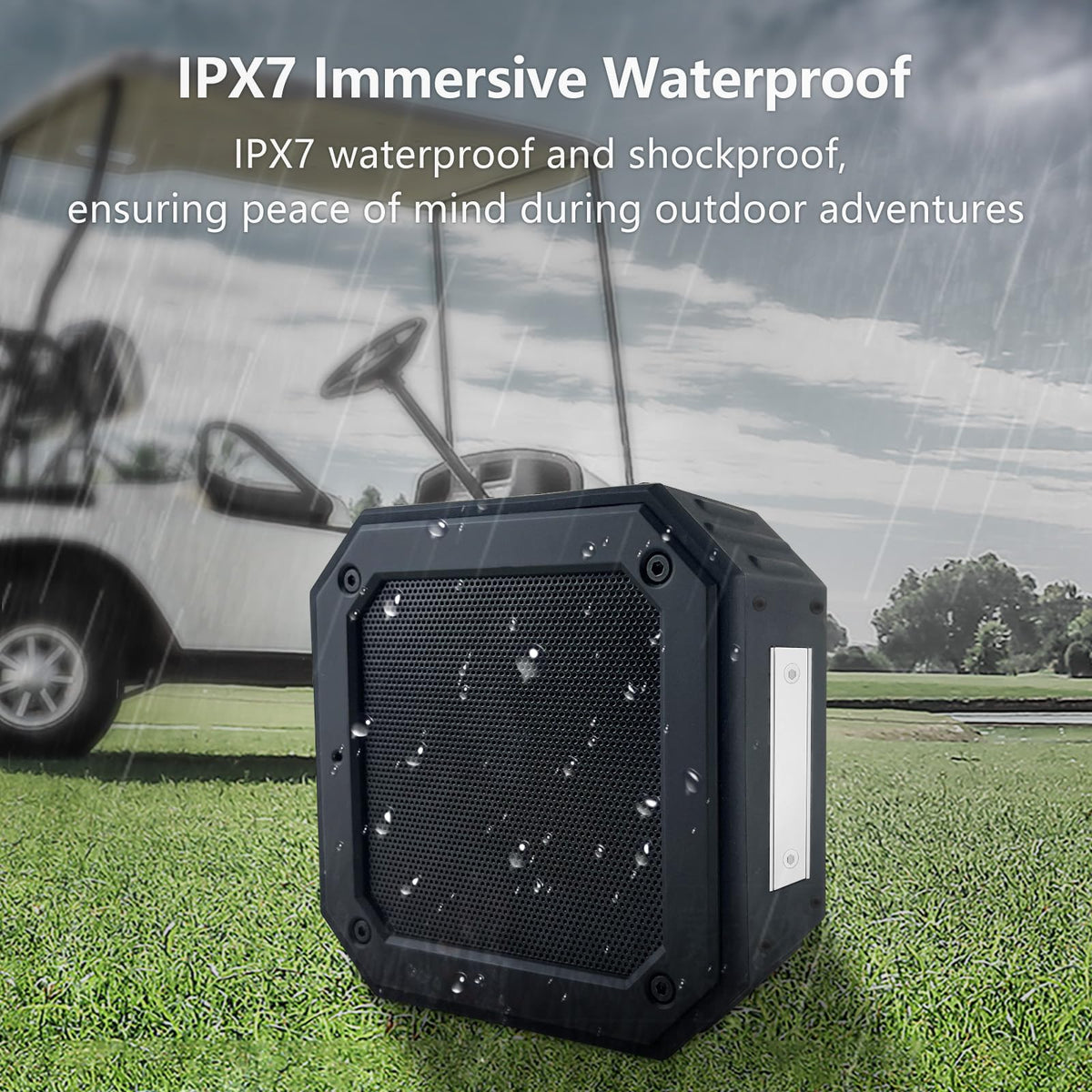PILSAMAS golf speaker built-in mic enables hands-free calls on the course