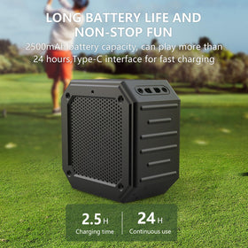 PILSAMAS golf speaker with TWS pairing creates immersive stereo sound when using two