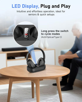 PILSAMAS headset stand helps organize the listening setup between activities