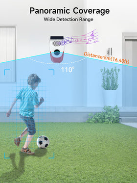 PILSAMAS solar panel and battery housing powering outdoor security day and night.