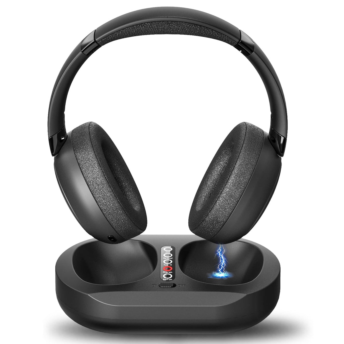 PILSAMAS wireless headphones with TV transmitter deliver clear dialogue for late-night viewing