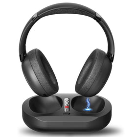 PILSAMAS wireless headphones with TV transmitter deliver clear dialogue for late-night viewing