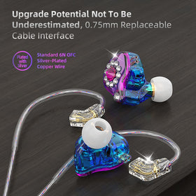 Piluyaa AK6 Spark worn in ear, ergonomic fit for comfortable extended listening