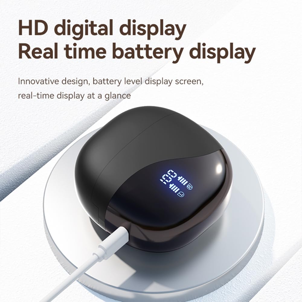 Piluyaa charging case LED display indicating remaining battery and long runtime benefits