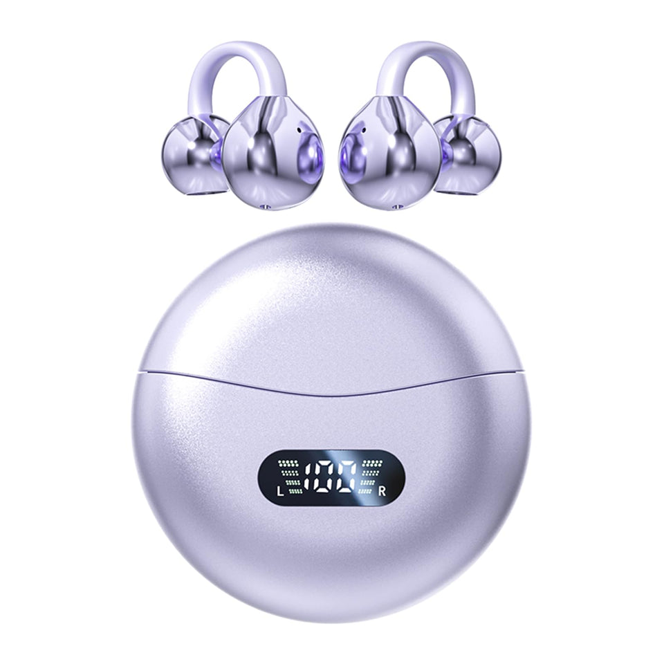 Piluyaa clip-on earbuds in open-ear design for comfortable all-day listening