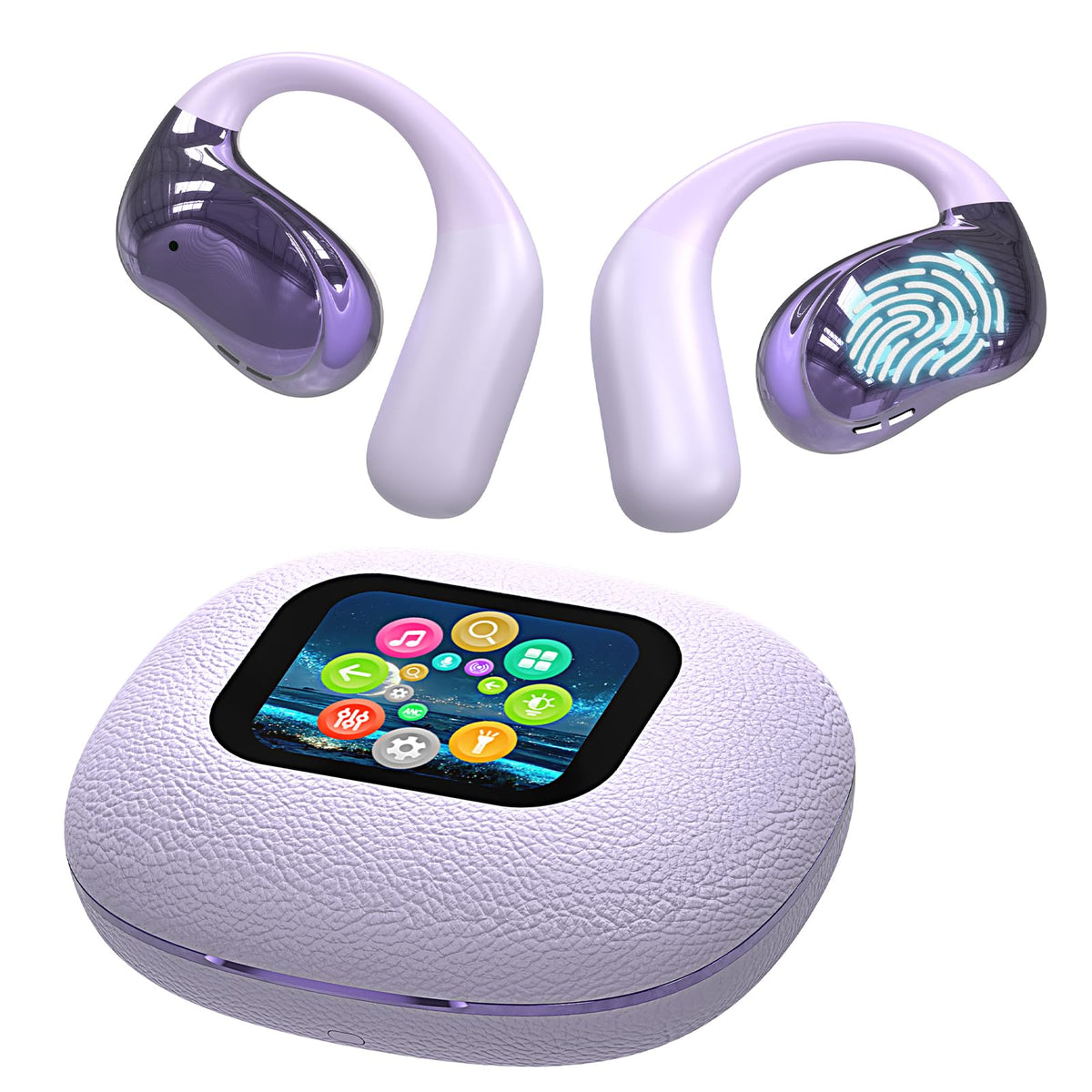 Piluyaa front packaging showing purple earbuds and case, ideal for gifting