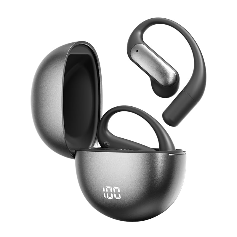 Piluyaa front packaging showing earbuds and case, highlights long battery benefit
