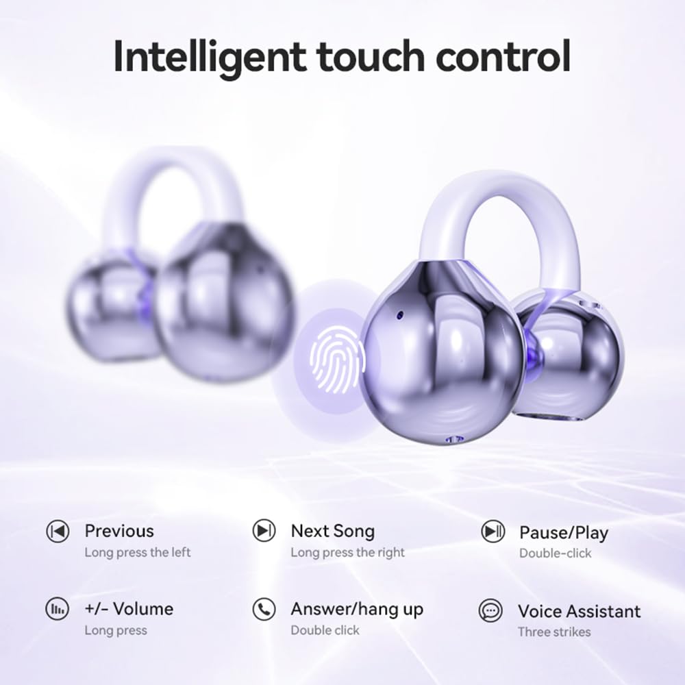 Piluyaa open-ear clip with C-shaped design ensures secure fit during workouts