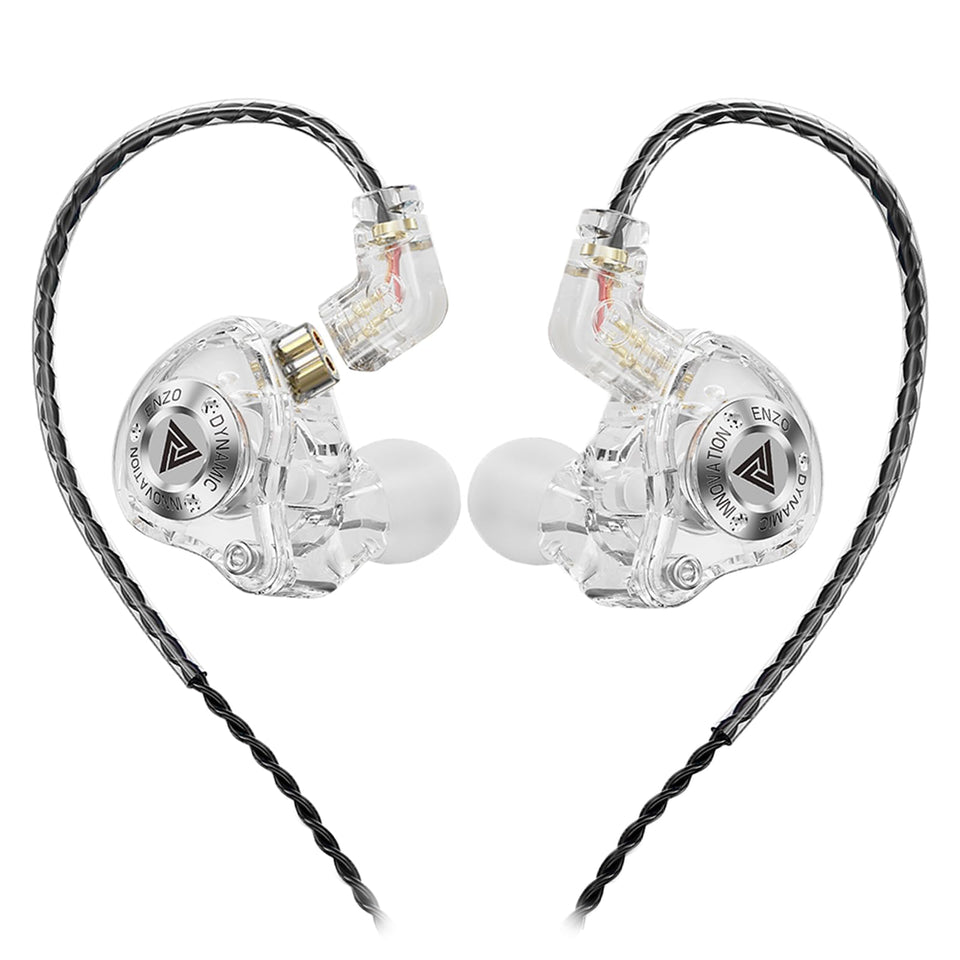 Piluyaa QKZ ENZO Pro earphones front view highlighting lightweight design