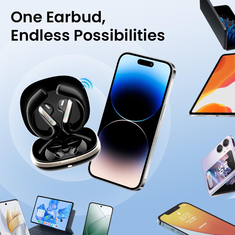 Piluyaa earbuds in hand showing lightweight scale and easy carry