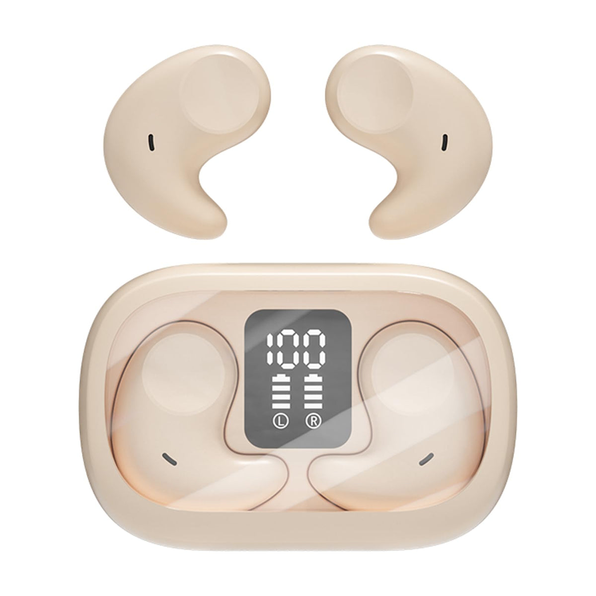 Piluyaa Sleep Earbuds with charging case and LED display for quick status
