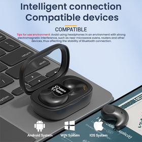 Piluyaa Sleep Earbuds LED power display shows case charge at a glance
