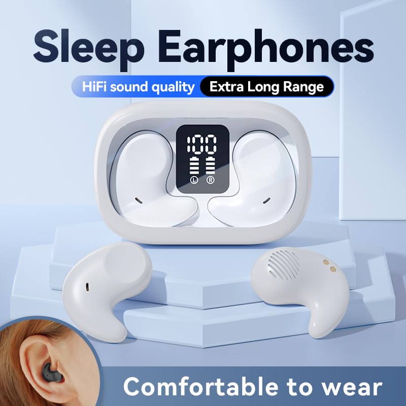 Piluyaa Sleep Earbuds ergonomic fit for side sleepers with stable wear