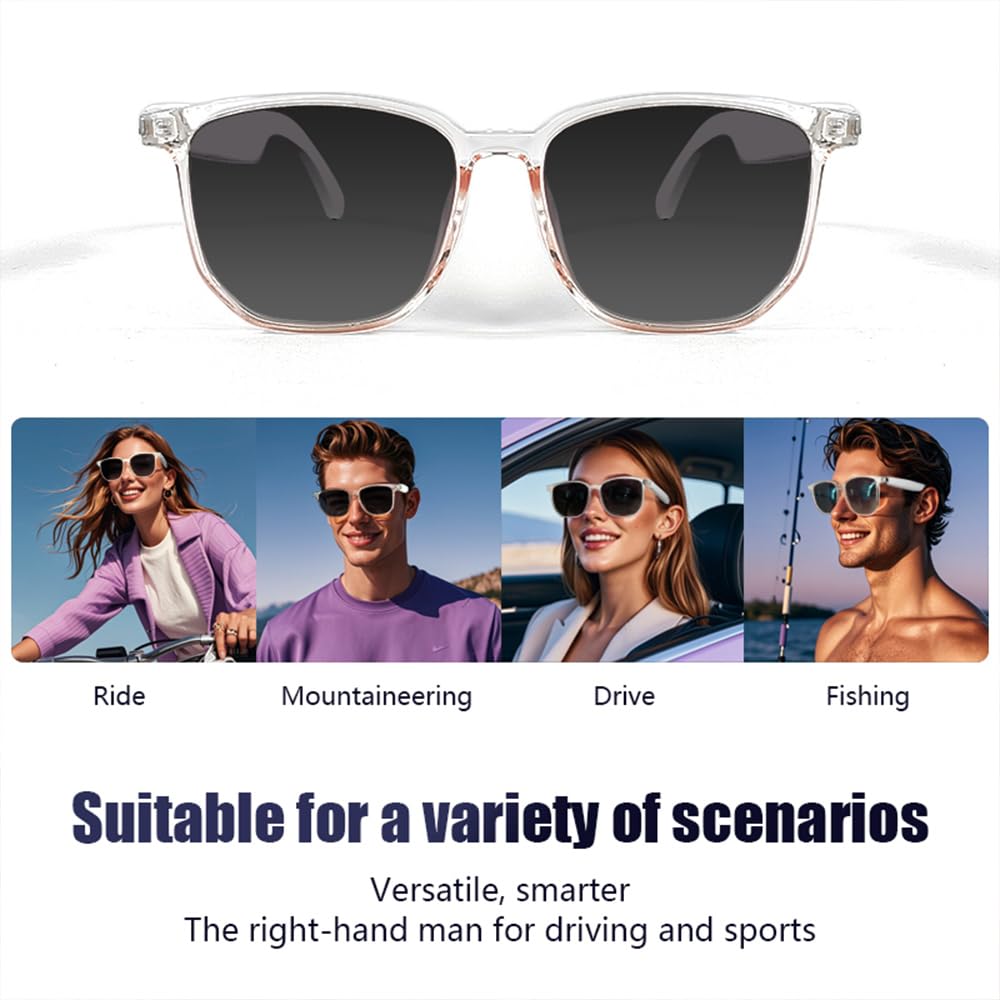 Piluyaa Smart Glasses color-changing lenses adapting to light and UV protection
