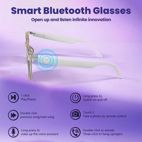 Piluyaa Smart Glasses open-ear audio enabling hands-free calls and music