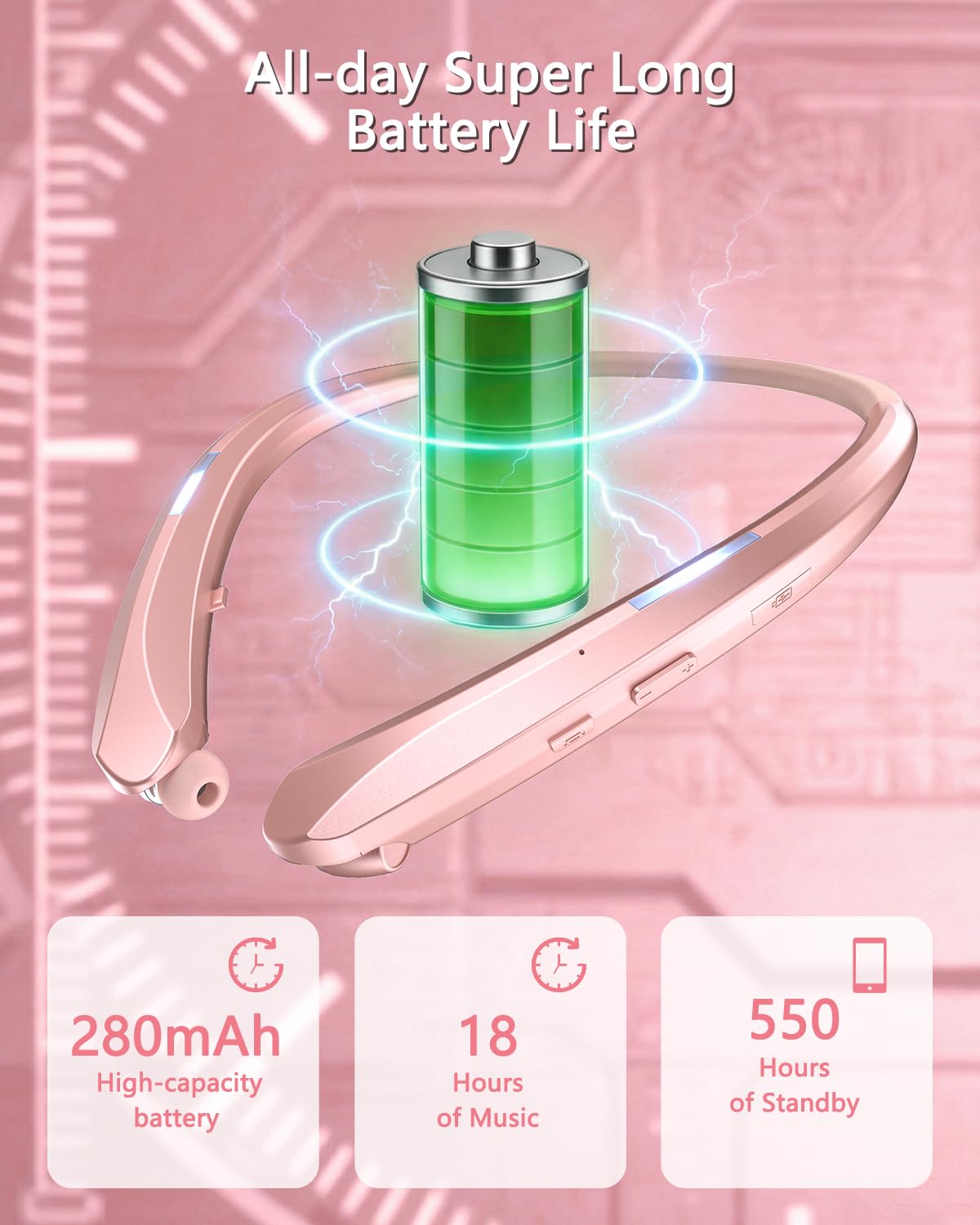 PIMAKOI in-ear buds detail highlighting ear tip comfort and balanced bass benefit