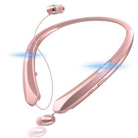 PIMAKOI neckband front view showing controls and ergonomic curve for comfort