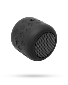 Pins & Aces front view showing compact portable speaker and clear audio benefit