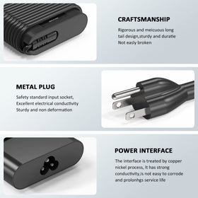 PIOEVTKA charger next to a notebook to show size and travel-friendly scale