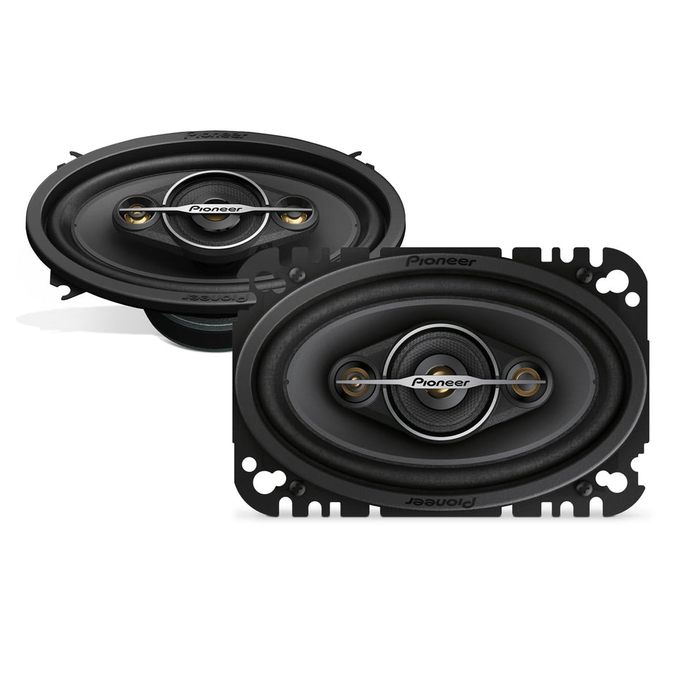 Pioneer A-Series TS-A4671F front view showing compact fit and balanced sound.
