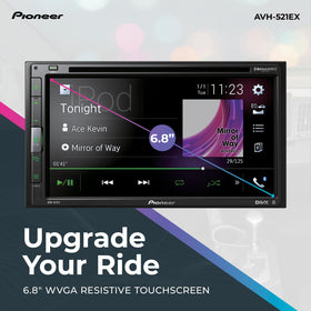 PIONEER AVH-521EX bluetooth hands-free calls and wireless audio