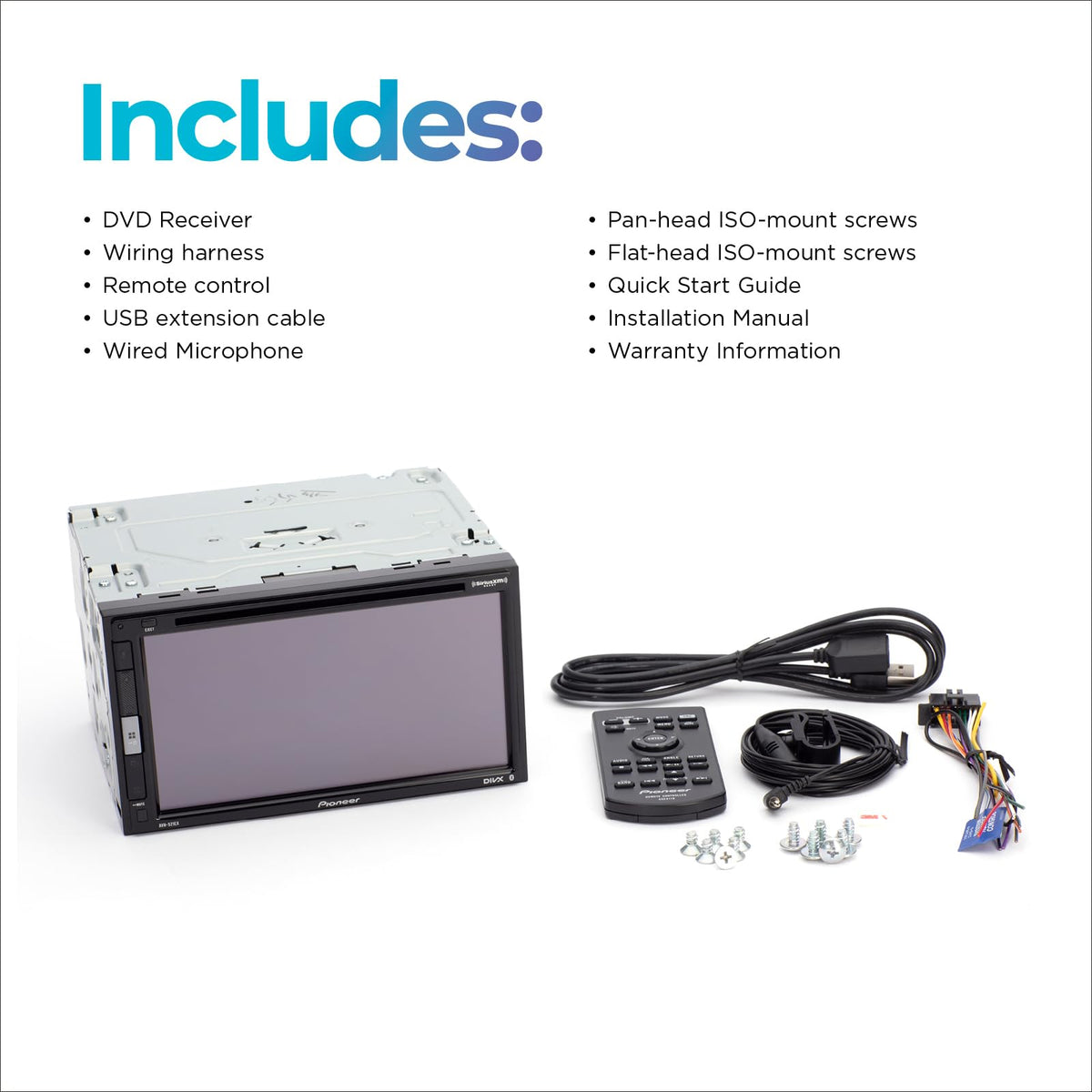 PIONEER AVH-521EX rear-view camera input for easier parking