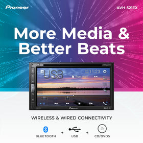 PIONEER AVH-521EX usb control for android and iphone playback