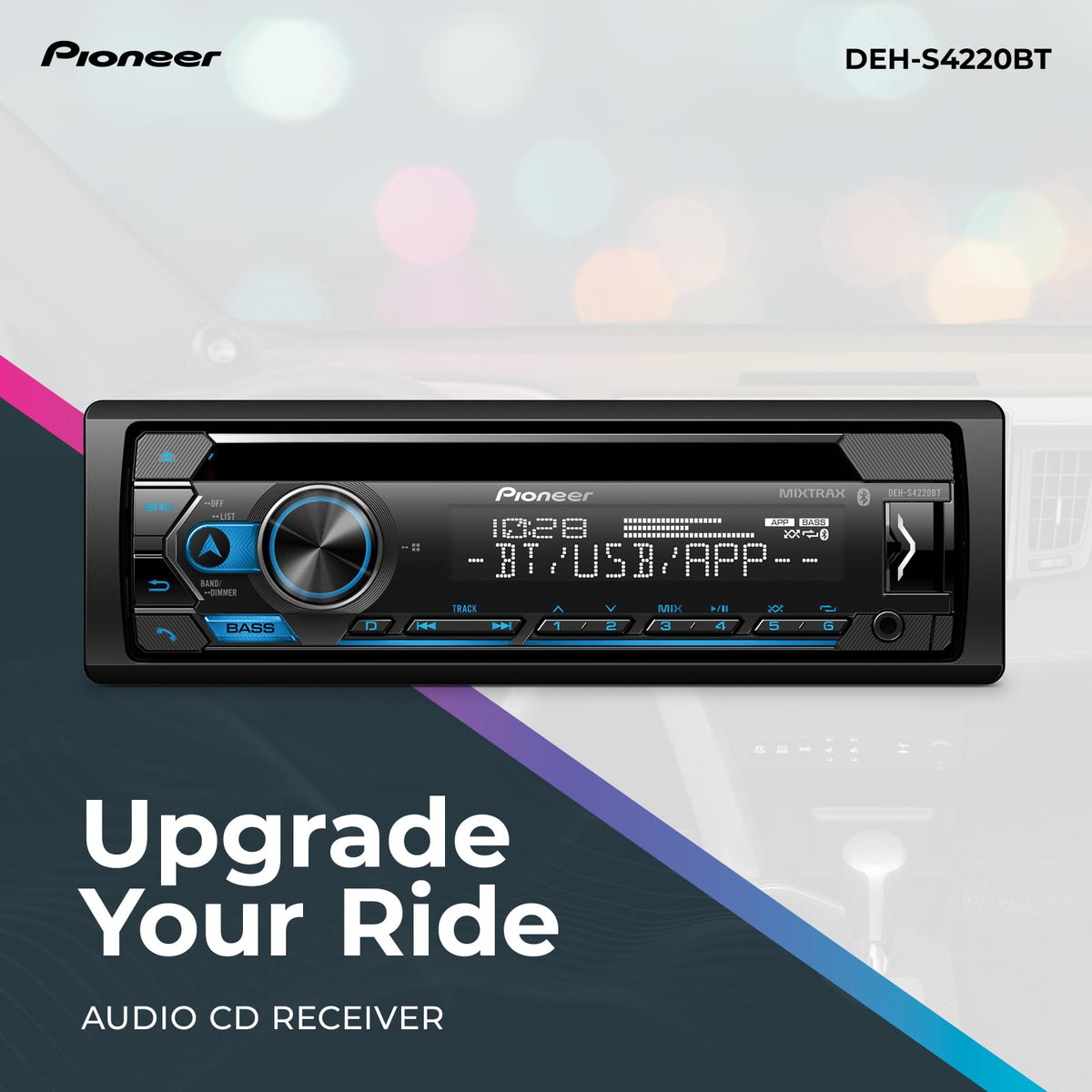 Pioneer DEH-S4220BT Bluetooth setup for hands-free calls and wireless music