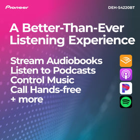 Pioneer DEH-S4220BT MIXTRAX effects create seamless driving playlists