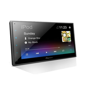 Pioneer DMH-130BT 6.8-inch display for clear in-car media viewing.