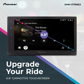 PIONEER DMH-1770NEX with CarPlay and Android Auto for easy phone integration.