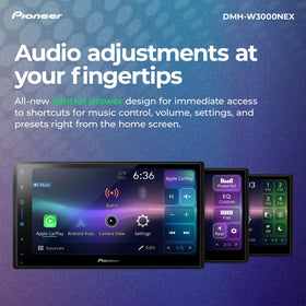 PIONEER DMH-W3000NEX modern design blends with cabin aesthetics and upgrades.