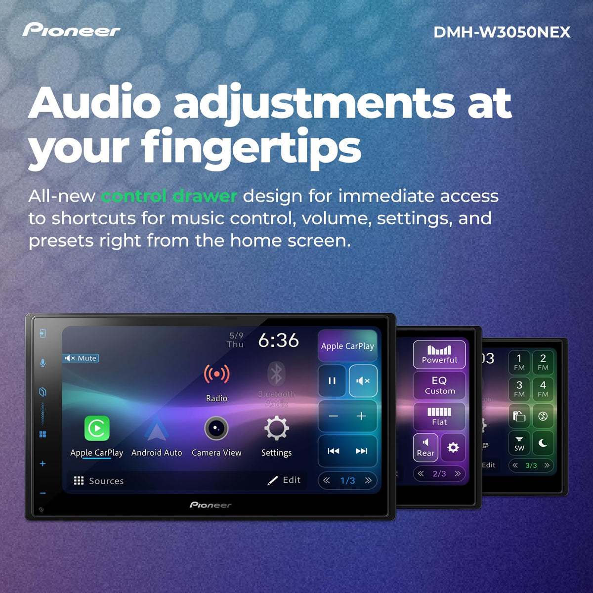 Renewed Pioneer DMH-W3050NEX unit ready for installation and use
